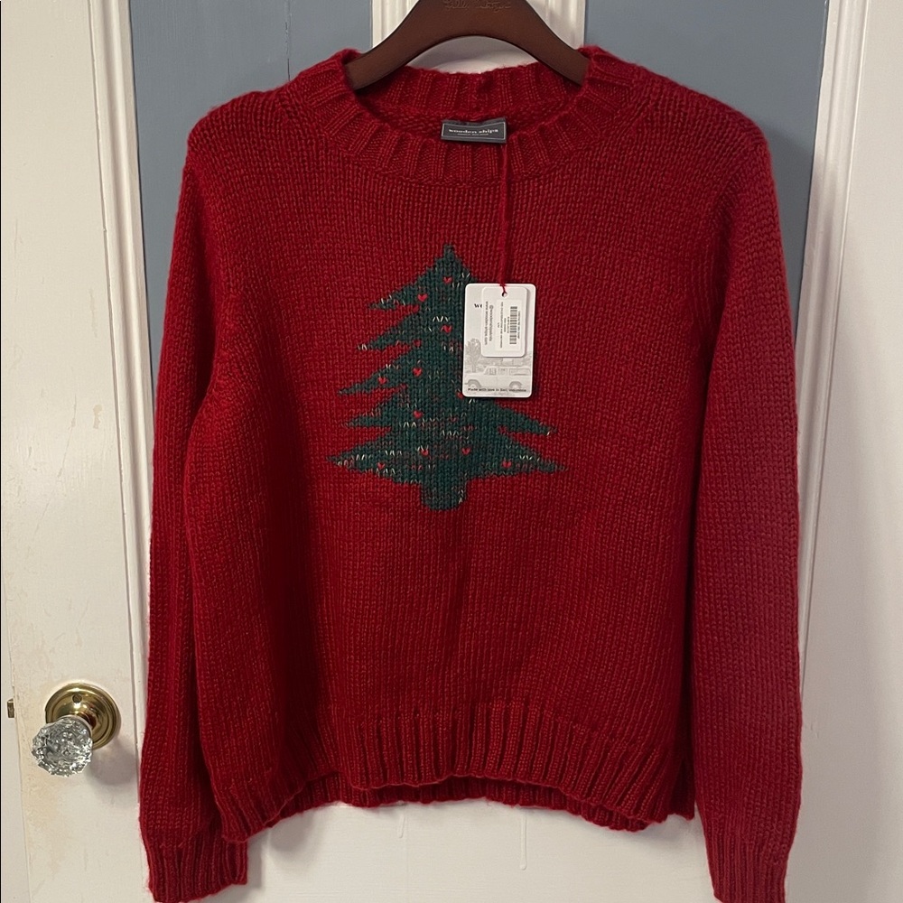Wooden Ships by Paola Buendia Christmas Tree Crew Chunky Sweater - Picture 6 of 11